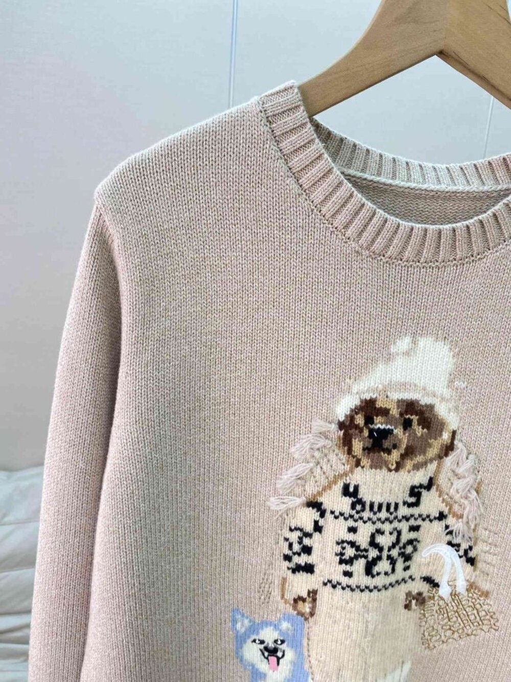 Polo Ralph Lauren Ski Bear & Puppy Crewneck Sweater - Picture 2 of 9